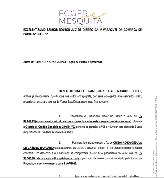Documento do processo — Busca e apreensão