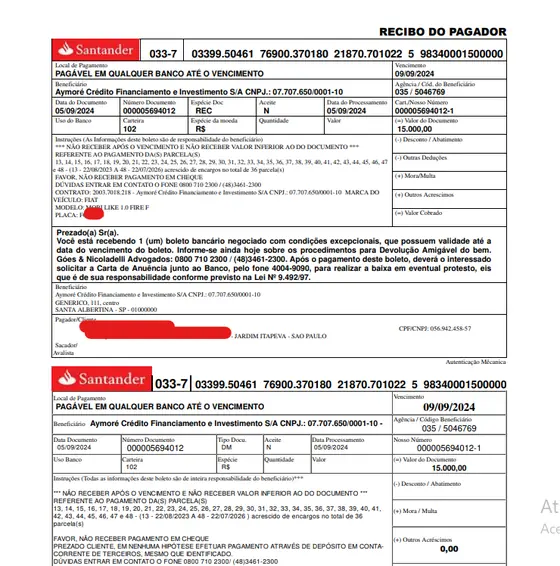 Documento do processo — Acordo judicial